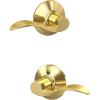 image:imageSchlage F10 ACC 605 Accent Door Lever Hall amp Closet Passage Lock Bright BrassPassage