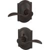 image:imageSchlage F10 ACC 716 CAM Accent Door Lever with Camelot Trim Hall amp Closet Passage Lock Aged Bronze
