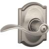 image:imageSchlage F40 ACC 619 CAM Accent Door Lever with Camelot Trim Bed amp Bath Privacy Lock Satin NickelPrivacy