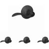 image:imageSchlage F40 ACC 622 Accent Door Lever Bed amp Bath Privacy Lock Matte BlackMatte Black