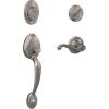 image:imageSchlage F60 V PLY 619 FLA Plymouth Front Entry Handleset with Flair Lever Deadbolt Keyed 1 Side Satin Nickel