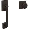 image:imageSchlage FE285 CEN 622 LAT Century Front Entry Handleset with Latitude Lever Lower Half Grip Matte BlackAged Bronze