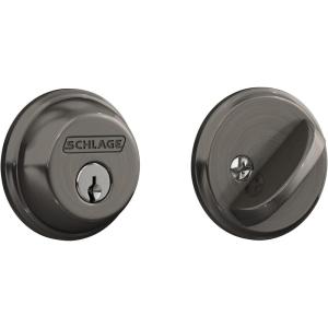 SCHLAGE B62N622 Deadbolt, Keyed 2 Sides, Matte Black(Antique Pewter)