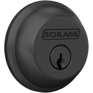SCHLAGE B62N622 Deadbolt, Keyed 2 Sides, Matte Black(Matte Black)