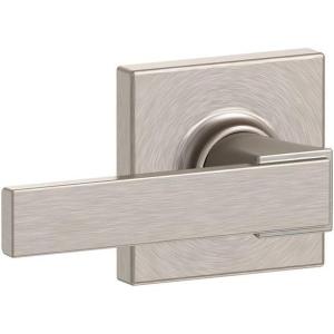 SCHLAGE F10 NBK 619 COL Collins Trim Northbrook Hall and Closet Lever, Satin Nickel((Pack of 1))
