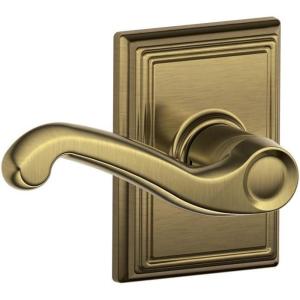 SCHLAGE F10FLA716ADD Addison Collection Flair Passage Lever, Aged Bronze(Antique Brass)