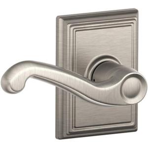 SCHLAGE F10FLA716ADD Addison Collection Flair Passage Lever, Aged Bronze(Satin Nickel)
