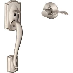 SCHLAGE FE285 622 Acc CAM LH Lower Half Handleset, Camelot Interior Trim, Matte Black(Satin Nickel)