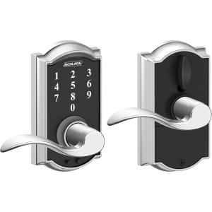 SCHLAGE Touch Camelot Lock with Accent Lever (Bright Chrome) FE695 CAM 625 ACC((Pack of 1))