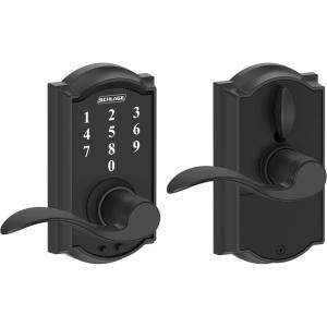 SCHLAGE Touch Camelot Lock with Accent Lever (Matte Black) FE695 CAM 622 ACC((Pack of 1))