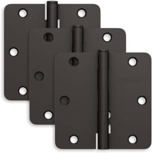 Schlage 3.5″ Door Hinge with Square Corner in Satin Brass (3-Pack)(Aged Bronze)