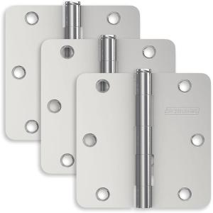 Schlage 3.5″ Door Hinge with Square Corner in Satin Brass (3-Pack)(Bright Chrome)