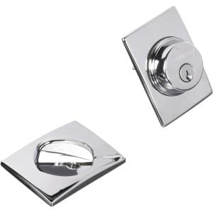 Schlage B60 N CEN 622 Deadbolt with Century Trim, Keyed 1 Side, Highest Residential Security, Matte Black(Chrome Rose)