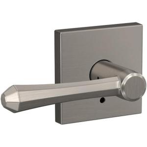Schlage Custom FC21 DMP 619 RWD Dempsey Lever with Rosewood Trim Hall-Closet and Bed-Bath Lock, Satin Nickel(Satin Nickel)