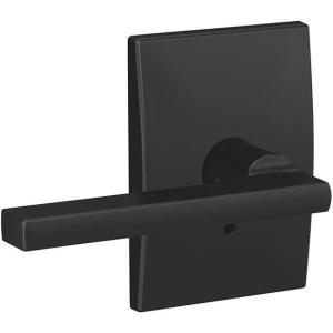 Schlage Custom FC21 LAT 622 CEN Latitude Lever with Century Trim Hall-Closet and Bed-Bath Lock, Matte Black