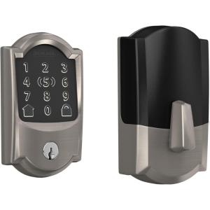 Schlage Encode Plus Smart Wi-Fi Lock for Front Door, Keyless Entry Deadbolt, Unlock with Apple Watch, Built-in WiFi and App Control, Easy Install, Alexa & Apple HomeKit Compatible, Aged Bronze(Satin Nickel)