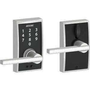 Schlage Touch Century Lock with Merano Lever (Bright Chrome) FE695 CEN 625 MER(Satin Chrome)