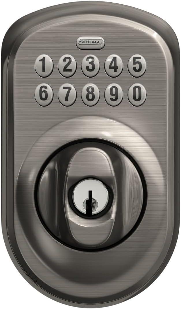 image:imageSCHLAGE BE365 PLY 620 Plymouth Keypad Deadbolt Antique Pewter