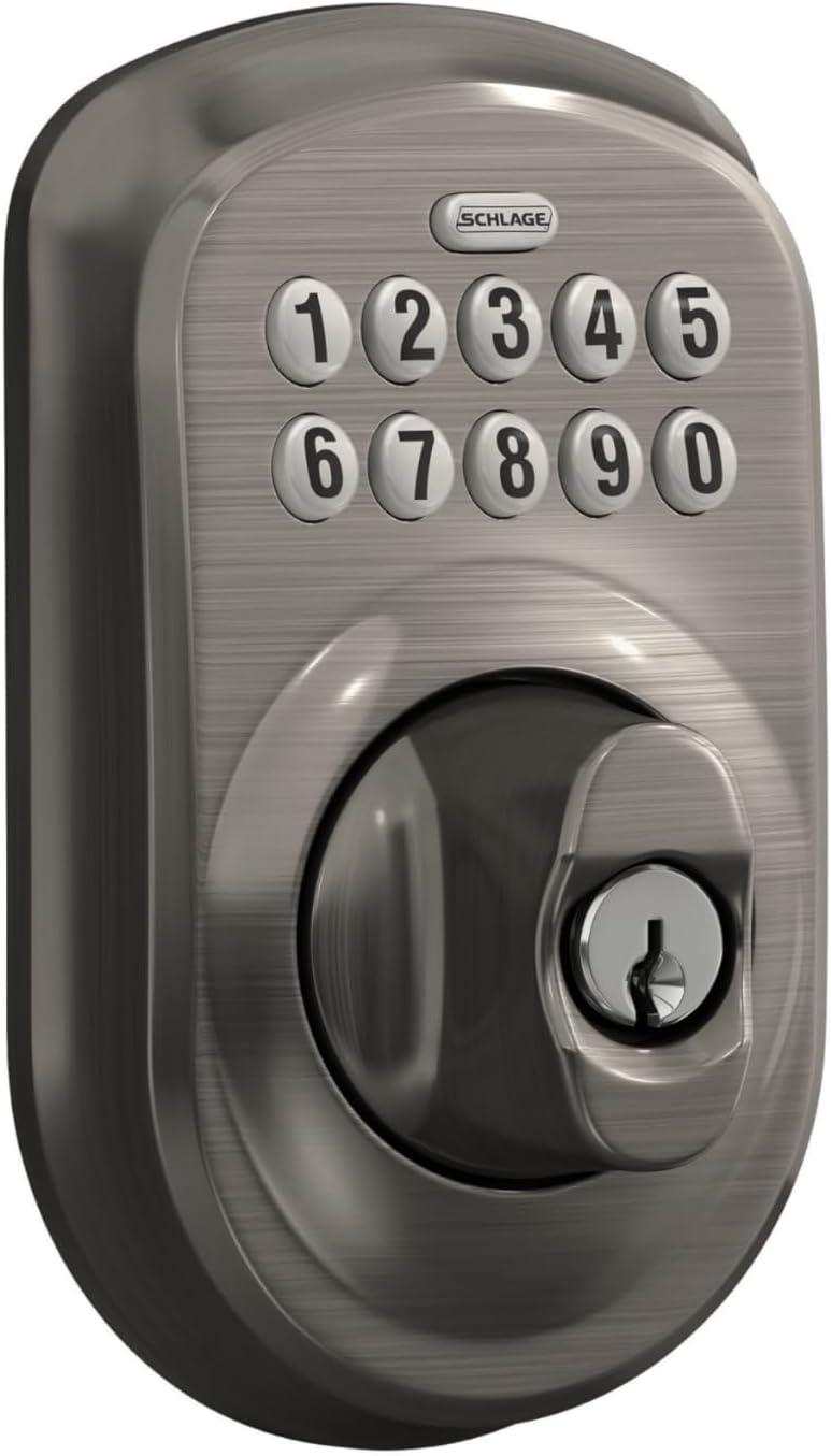 image:imageSCHLAGE BE365 PLY 620 Plymouth Keypad Deadbolt Antique Pewter