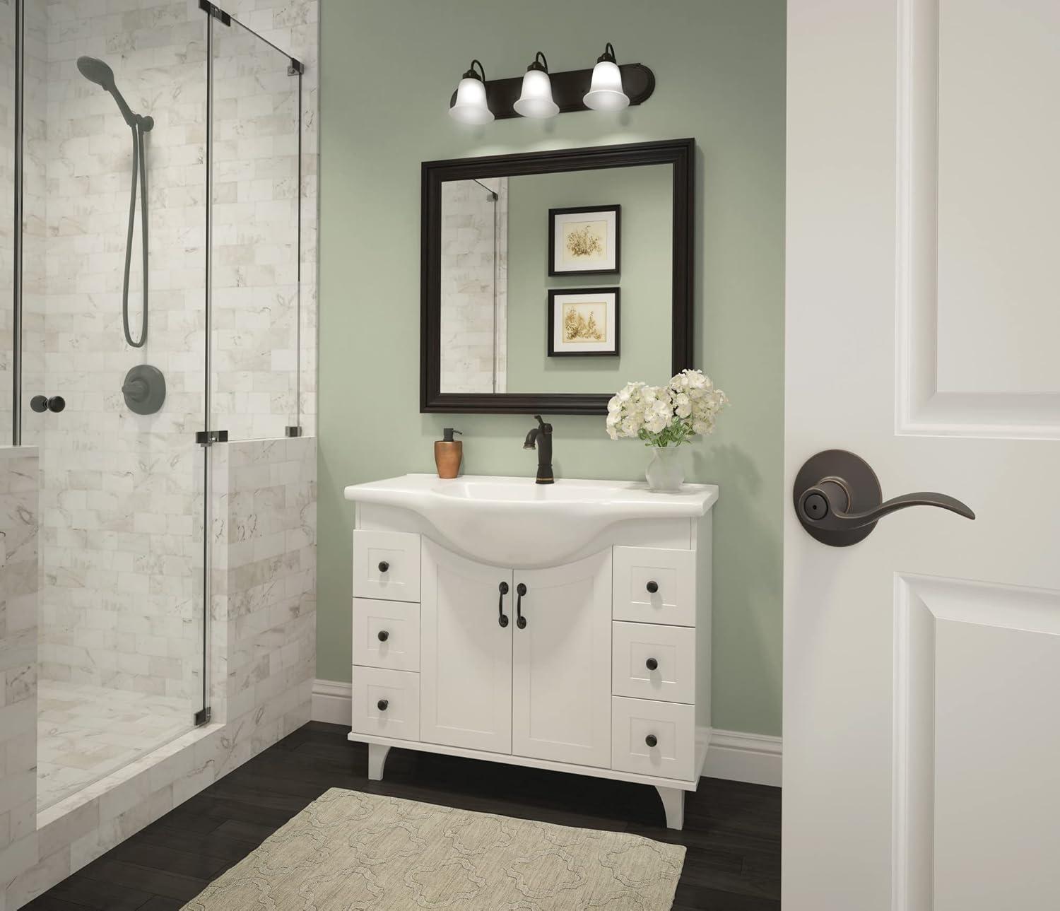 image:imageSchlage F10 V ACC 716 Accent Door Lever Hall amp Closet Passage Lock Aged Bronze1 Pack