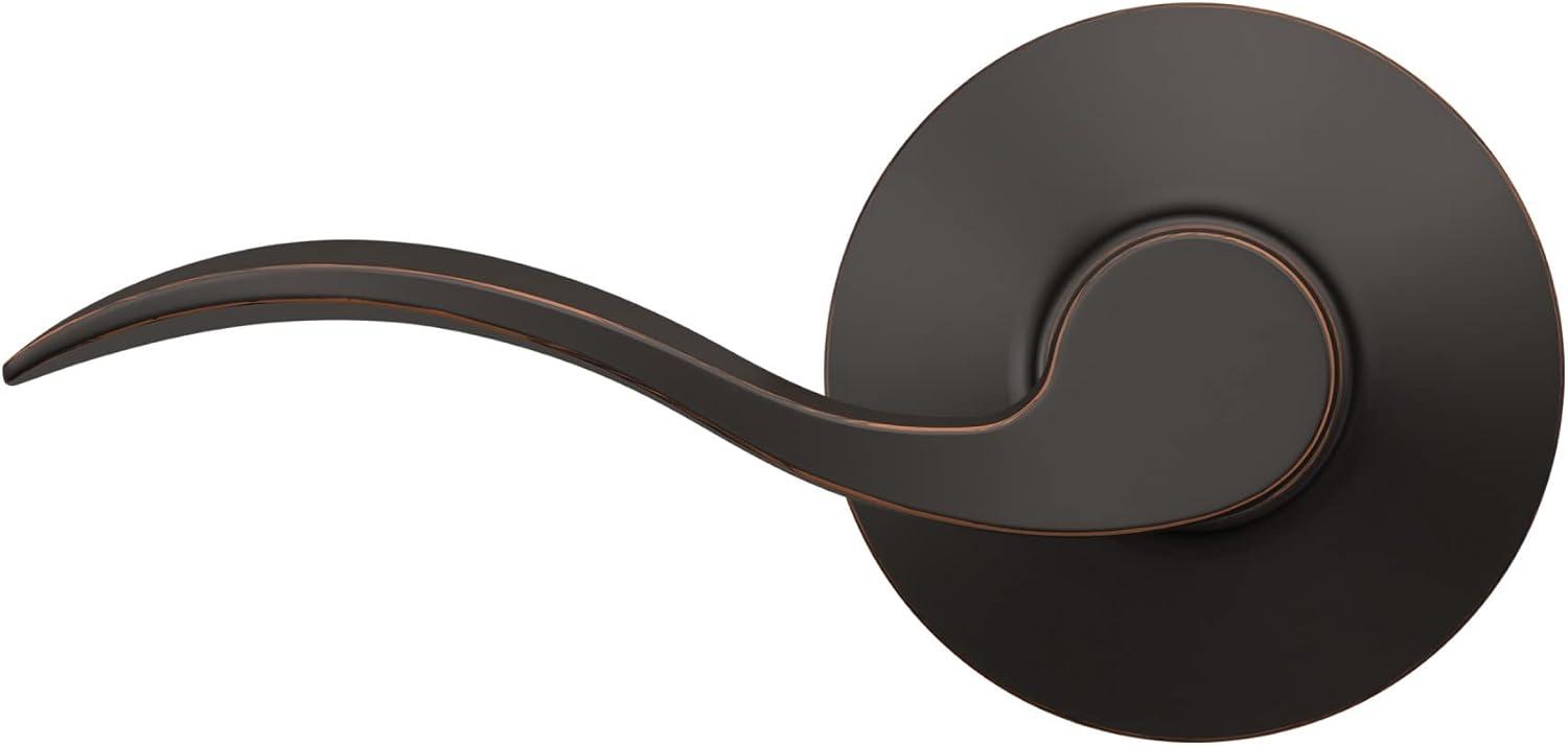 image:imageSchlage F10 V ACC 716 Accent Door Lever Hall amp Closet Passage Lock Aged Bronze1 Pack