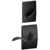 image:imageSchlage F59ACC716CENRH Aged Bronze F Series Accent With Century Rose Interior Active Handleset Trim  Inside Trim Deadbolt Thumbturn Latches Screws amp Strike of F60 Order F58 for Complete Handleset ANSI A1562 Grade 2 Square Round or DriveIn L