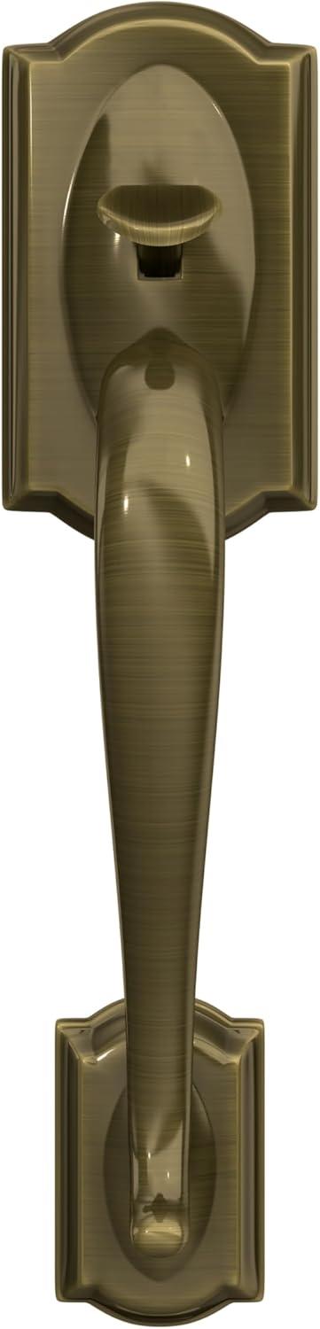 image:imageSCHLAGE Camelot Front Entry Handle Accent RightHanded Interior Lever Antique Brass FE285 CAM 609 ACC RH
