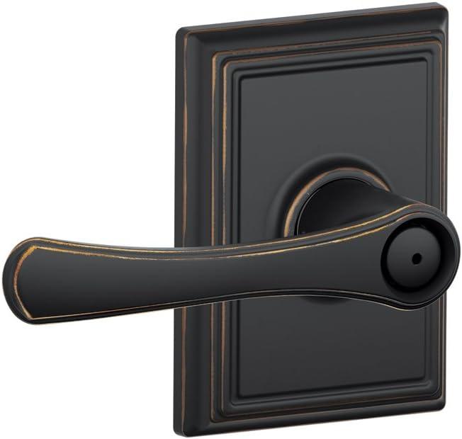 image:imageSchlage F10 VLA 716 ADD Avila Door Lever with Addison Trim Hall amp Closet Passage Lock Aged BronzeAged Bronze