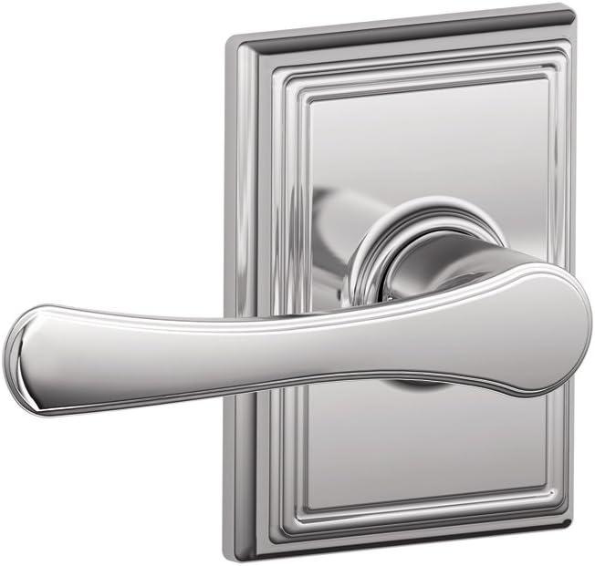 image:imageSchlage F10 VLA 716 ADD Avila Door Lever with Addison Trim Hall amp Closet Passage Lock Aged BronzeBright Chrome