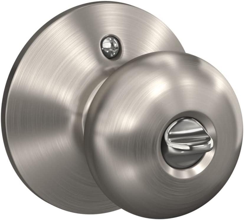 image:imageSchlage F51A PLY 619 Plymouth Door Knob Keyed Entry Lock Satin Nickel