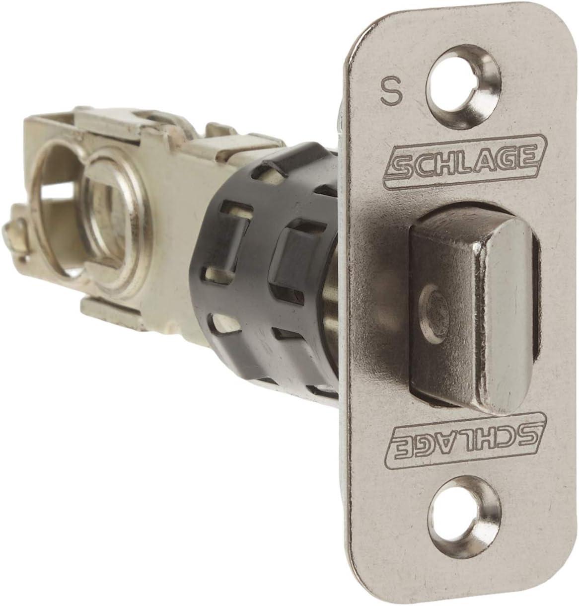 image:imageSchlage FE285 CAM 619 FLA LH Camelot Front Entry Handleset with LeftHanded Flair Lever Lower Half Grip Satin NickelSatin Nickel