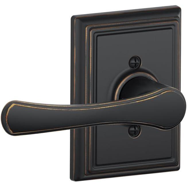 image:imageSchlage F10 VLA 716 ADD Avila Door Lever with Addison Trim Hall amp Closet Passage Lock Aged BronzeAged Bronze