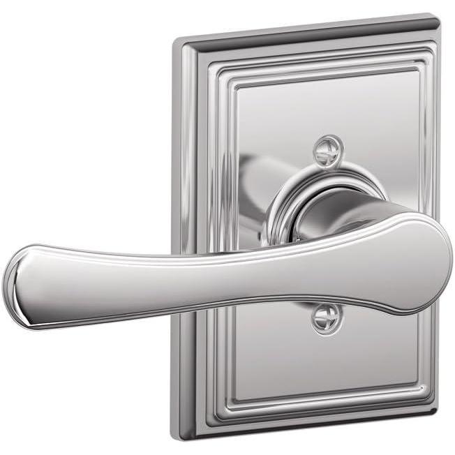image:imageSchlage F10 VLA 716 ADD Avila Door Lever with Addison Trim Hall amp Closet Passage Lock Aged BronzeBright Chrome