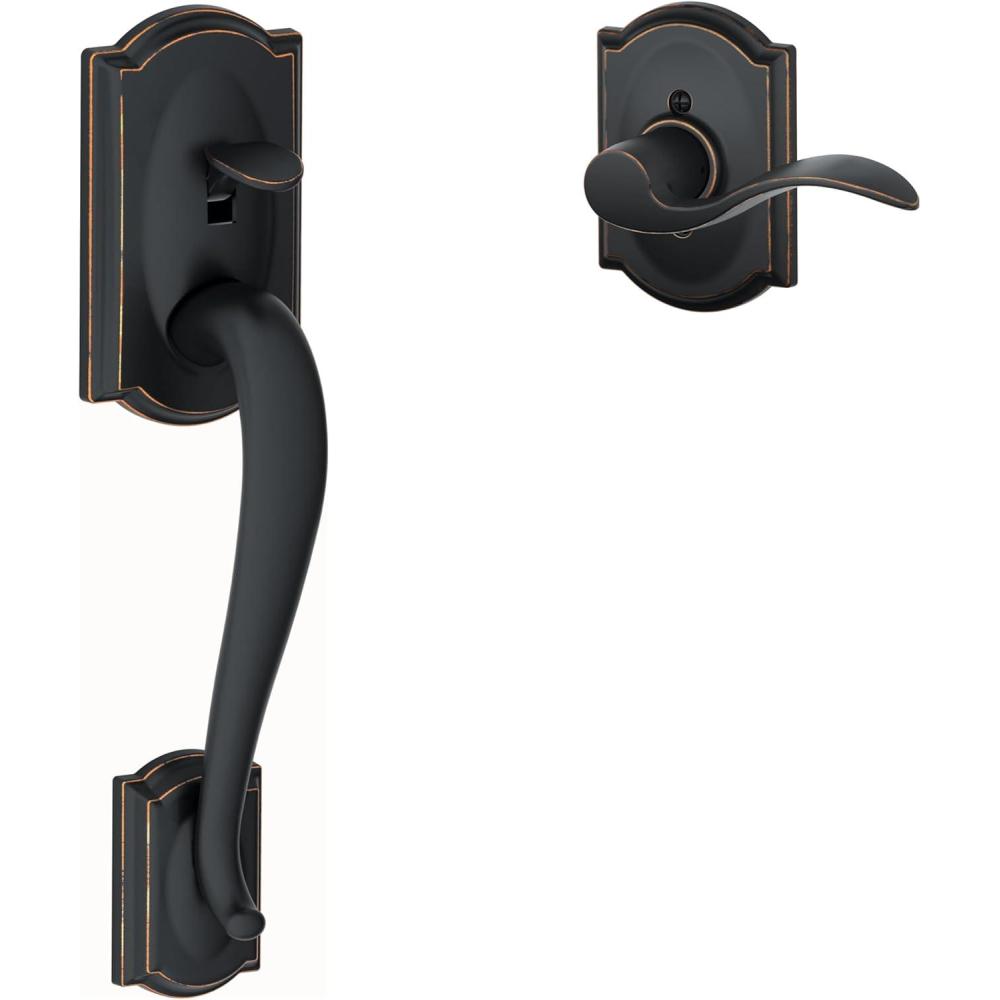 image:imageSchlage FE285 716 Acc CAM LH Lower Half Handleset Camelot Interior Trim Aged Bronze