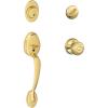 image:imagePlymouth Single Cylinder Handleset and Georgian Knob Bright Brass F60 PLY 505 GEO 605Bright Brass