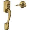 image:imageSCHLAGE Camelot Front Entry Handle Accent RightHanded Interior Lever Antique Brass FE285 CAM 609 ACC RH