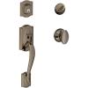 image:imageSCHLAGE Camelot Single Cylinder Handleset and Siena Knob Antique Pewter F60 CAM 620 SIE