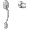 image:imageSCHLAGE Scht9Schlage FE285 PLY 626 ORB Plymouth Trim Lower Half Front Entry Handleset with Orbit Knob Satin ChromePack of 1