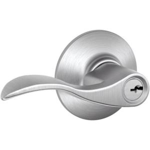 SCHLAGE F51A ACC 626 Accent Keyed Lever, Satin Chrome(Keyed Entry)