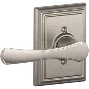 Schlage F10 VLA 716 ADD Avila Door Lever with Addison Trim, Hall & Closet Passage Lock, Aged Bronze(Satin Nickel)