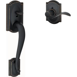Schlage FE285 716 Acc CAM LH Lower Half Handleset, Camelot Interior Trim, Aged Bronze