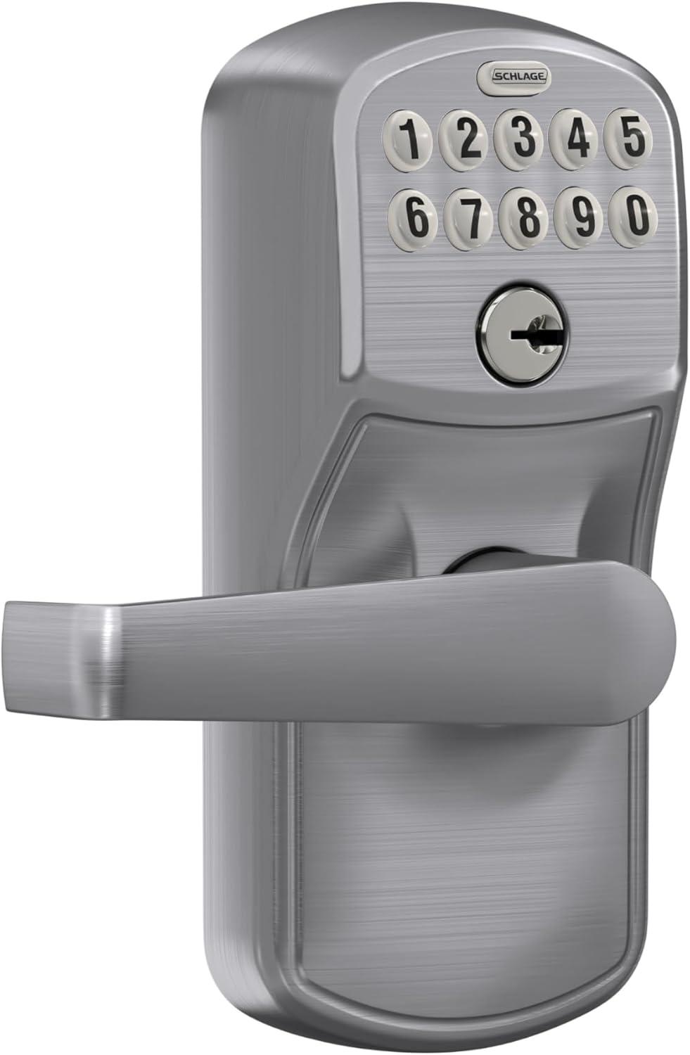 image:imageSCHLAGE Brushed Chrome FE595CS V PLY 626 ELA Plymouth Light Commercial Electronic Keypad Lock with Elan LeverSatin ChromeStandard