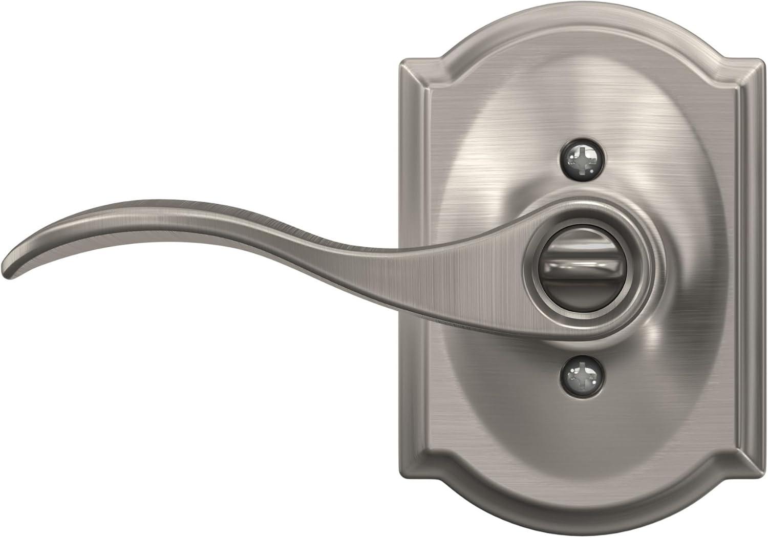 image:imageSCHLAGE F51A ACC 619 CAM Accent Lever with Camelot Trim Keyed Entry Lock Satin NickelKeyed Entry Pack of 8