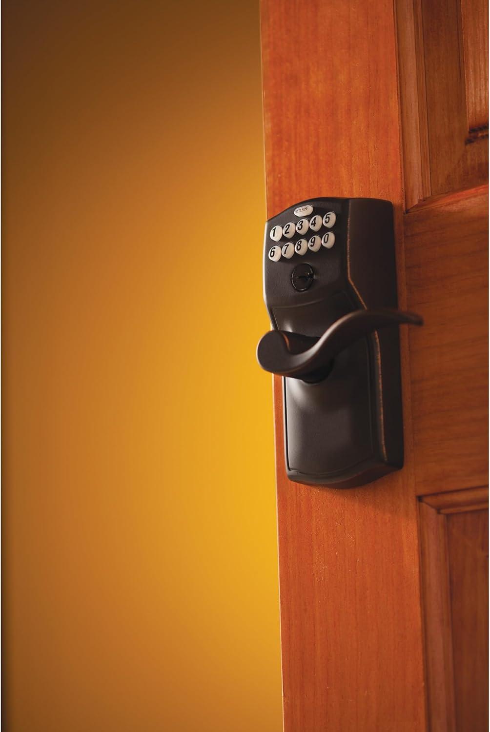 image:imageSCHLAGE FE595VCAM716ACC FE595VCAMACC 716 Keypad Accent Lever Door Lock Flex Aged Bronze