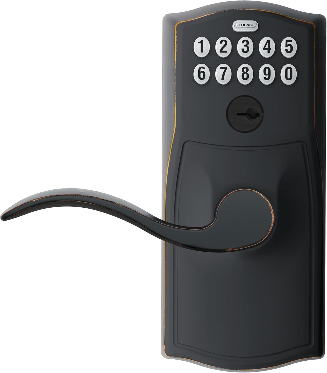 image:imageSCHLAGE FE595VCAM716ACC FE595VCAMACC 716 Keypad Accent Lever Door Lock Flex Aged Bronze
