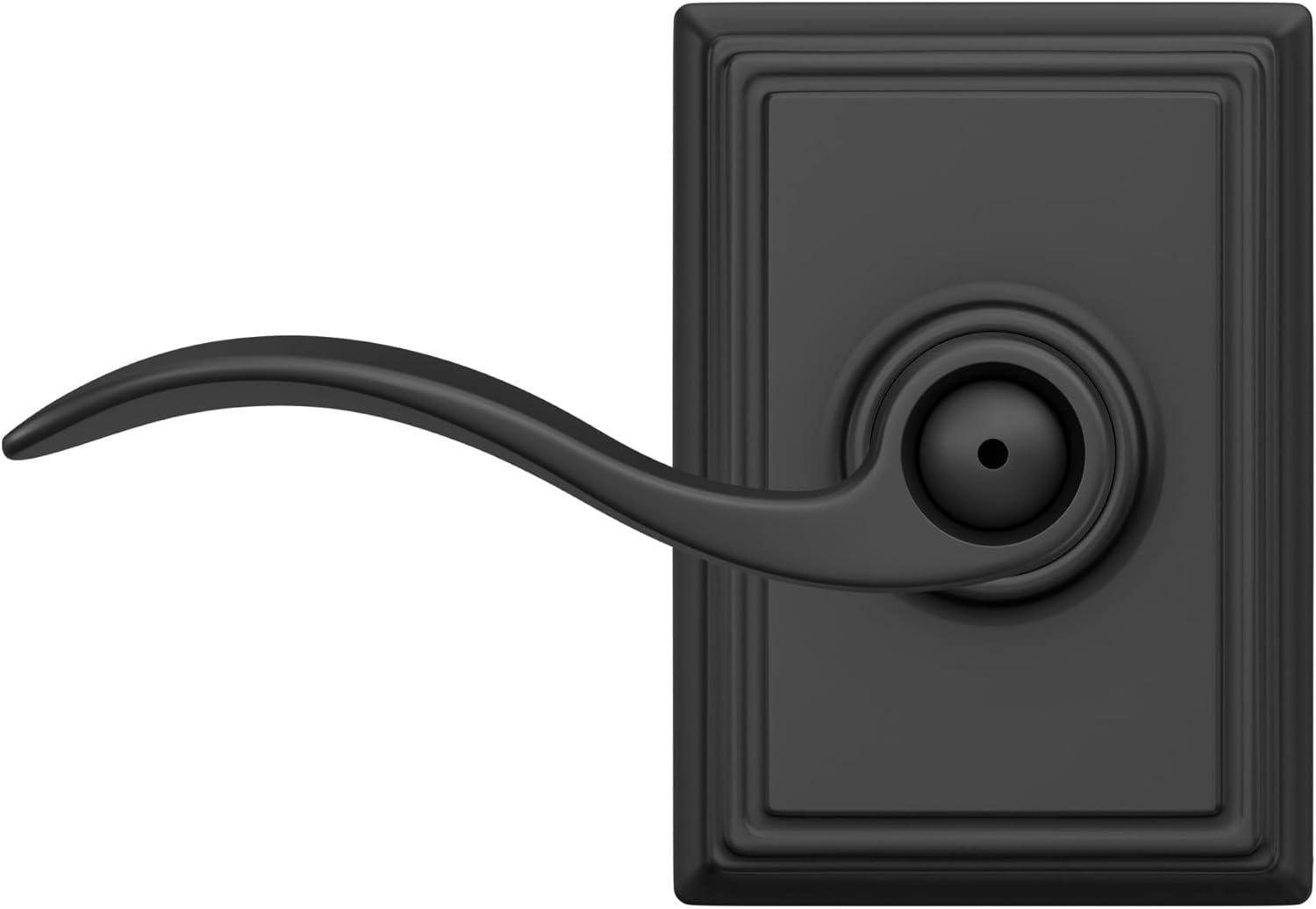 image:imageSchlage F40 ACC 622 ADD Accent Door Lever with Addison Trim Bed amp Bath Privacy Lock Matte BlackPrivacy Pack of 5