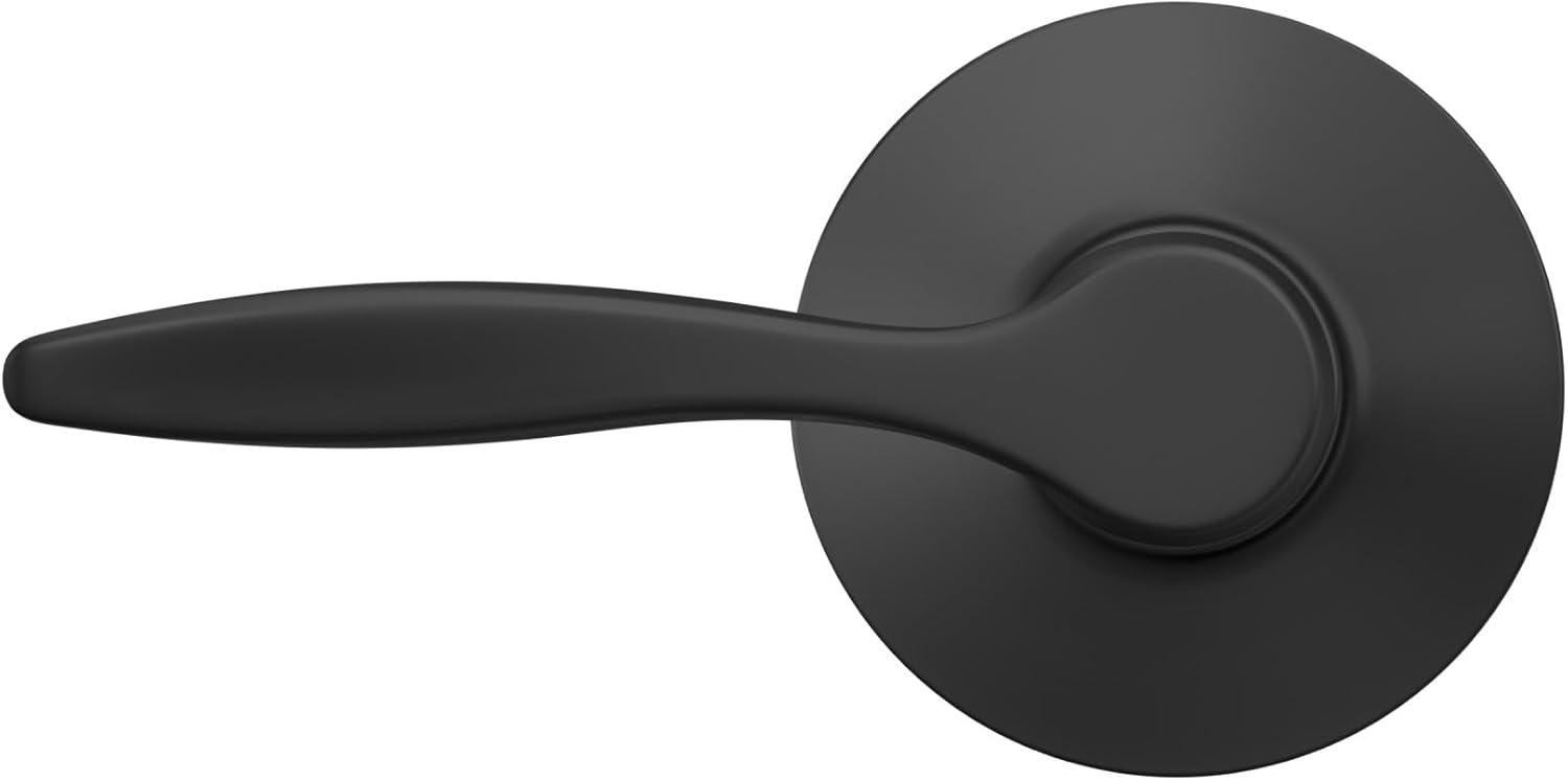image:imageSchlage F40 DEL 608 Delfayo Door Lever with Standard Trim Bed amp Bath Privacy Lock Satin BrassMatte Black