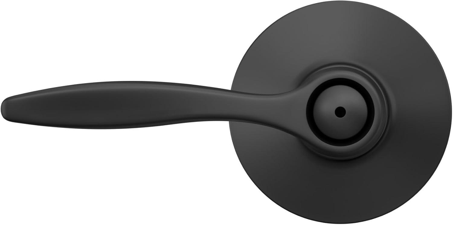 image:imageSchlage F40 DEL 608 Delfayo Door Lever with Standard Trim Bed amp Bath Privacy Lock Satin BrassMatte Black