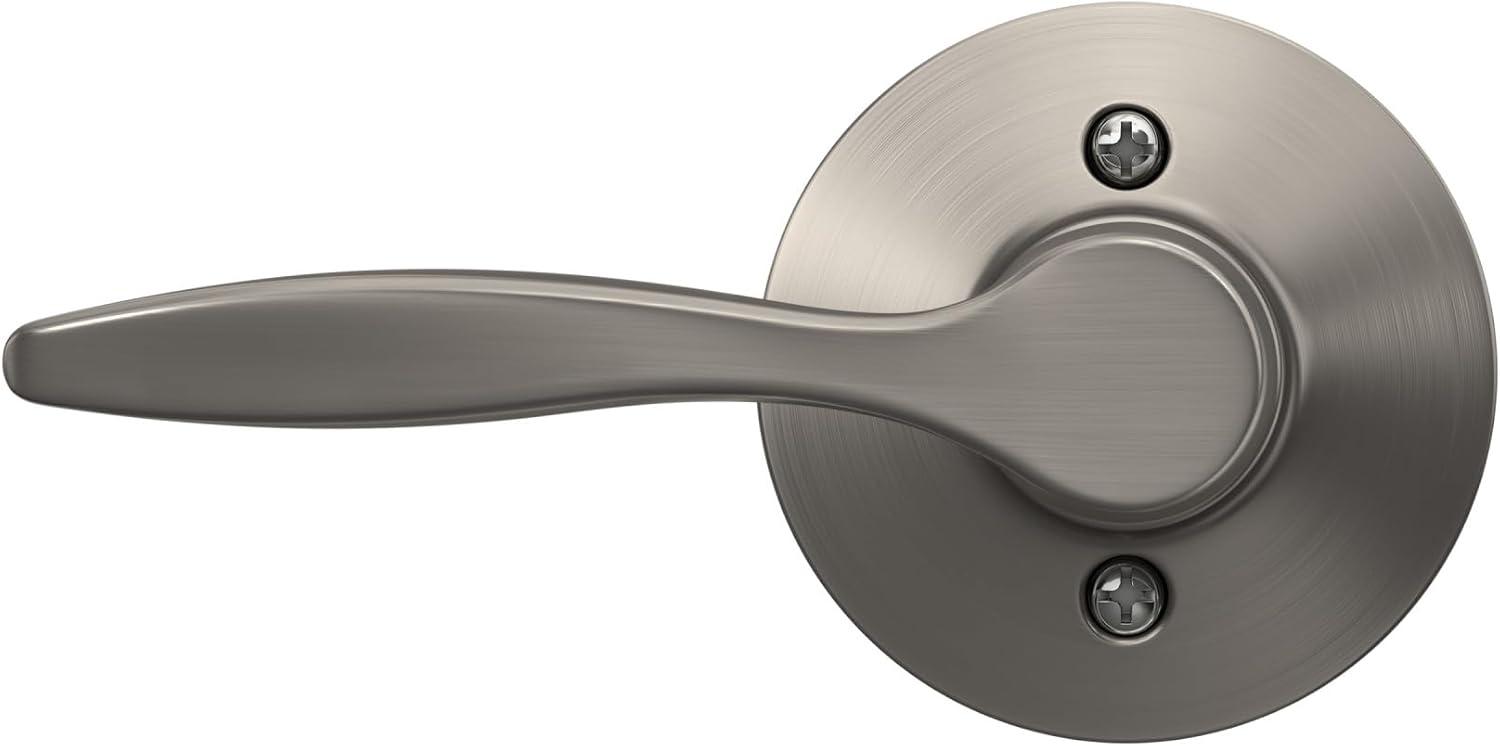 image:imageSchlage F40 DEL 608 Delfayo Door Lever with Standard Trim Bed amp Bath Privacy Lock Satin BrassSatin Nickel