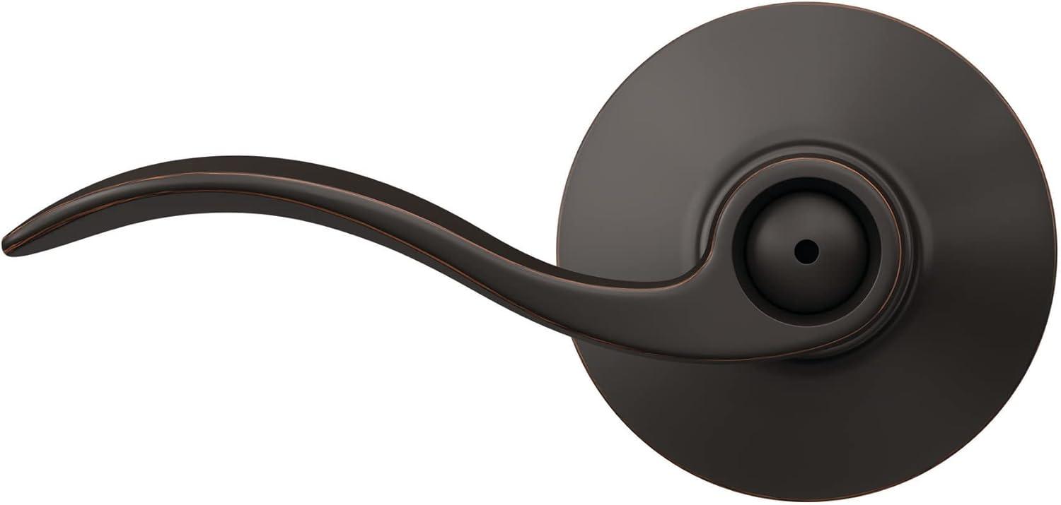 image:imageSchlage F40 V ACC 716 Accent Door Lever Bed amp Bath Privacy Lock Aged Bronze